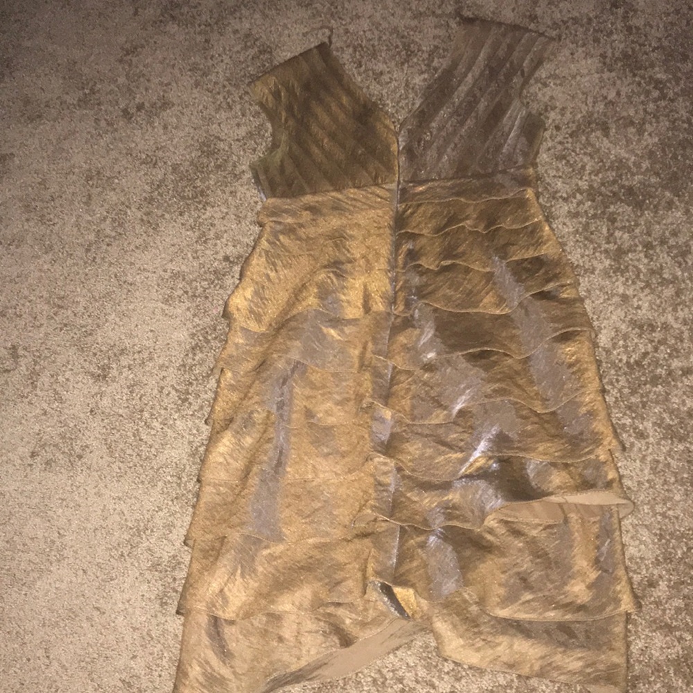 Adrianna Papell GORGEOUS bronze shimmery dress!
